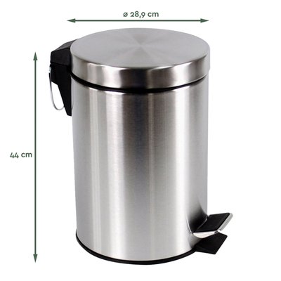 Pedaalemmer BRASQ 20 liter rvs