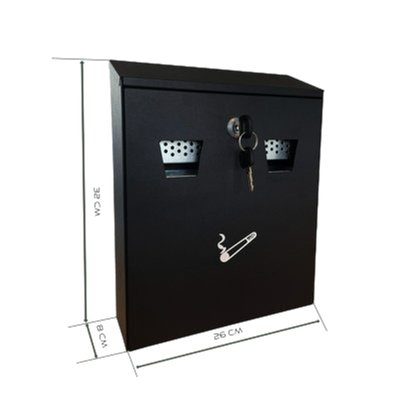 Cendrier mural BRASQ 32x26cm noir