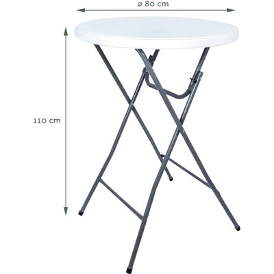 Statafel BRASQ 80cm BT100 wit
