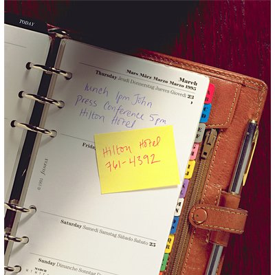 Cube notes 3M Post-it 636B 76x76mm jaune canari 450 feuilles