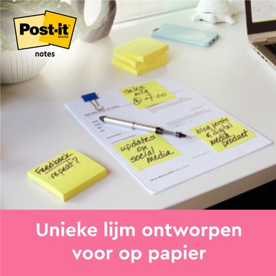 Bloc mémos Post-it 5635 101x101mm jaune 200 feuilles
