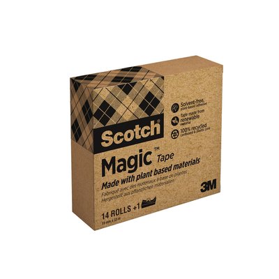 Ruban adhésif 3M Scotch 19mmx33m 14 rouleaux + dévidoir C38 noir gratuit