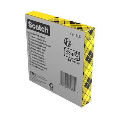 Ruban adhésif Scotch Magic 665 double face 19mmx33m