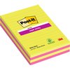 Memoblok 3M Post-it 584 127x203mm Super Sticky lijn assorti kleur 4 stuks foto