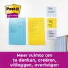 Memoblok 3M Post-it 584 127x203mm Super Sticky lijn assorti kleur 4 stuks foto
