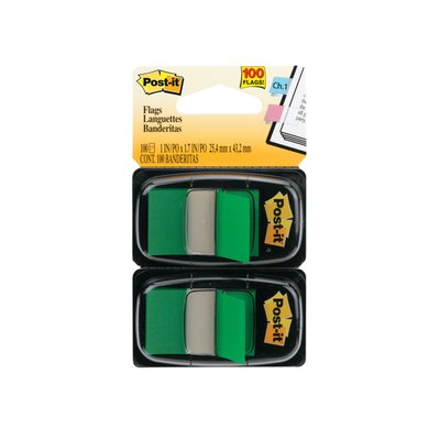 Indextabs 3M Post-it 680 25.4x43.2mm duopack groen 100 vel