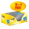 Memoblok 3M Post-it 653 38x51mm geel 16 + 4 gratis foto