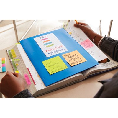 Memoblok 3M Post-it 653 38x51mm neon assorti kleur 12 stuks