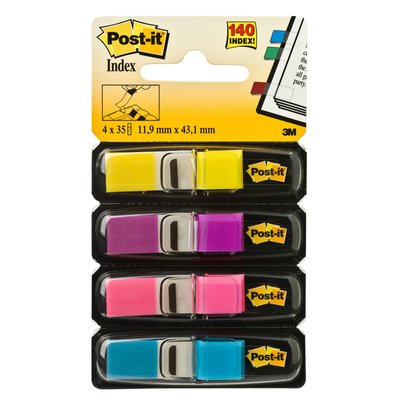 Marque-pages Post-it 683 11,9x43,2mm 4 couleurs 140 pièces