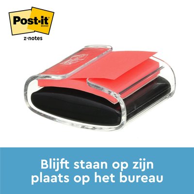 Memoblokdispenser 3M tbv Post-it Z-Note 76x76mm transparant + 12 blok Z-notes