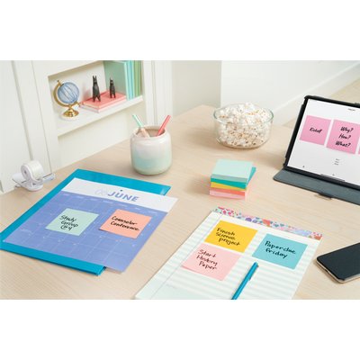 Memoblok 3M Post-it 654 76x76mm Beachside Colour 6 stuks