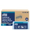 Papier de nettoyage Tork Premium Industrial Heavy-Duty W4 130082 plié 3 ép 5x 100 feuilles bleu Photo