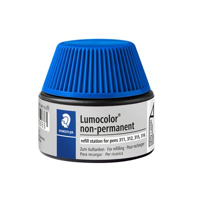 Viltstiftvulling Staedtler Lumocolor non-permanent 15ml blauw