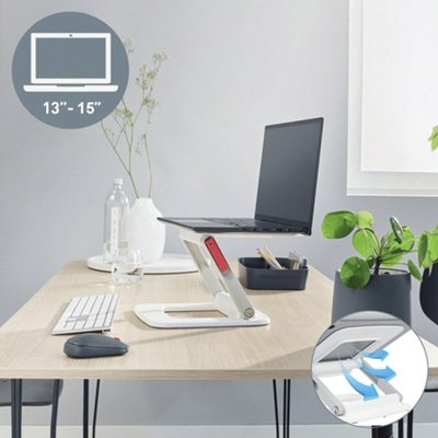 Laptopstandaard Leitz Ergo verstelbare multihoek wit