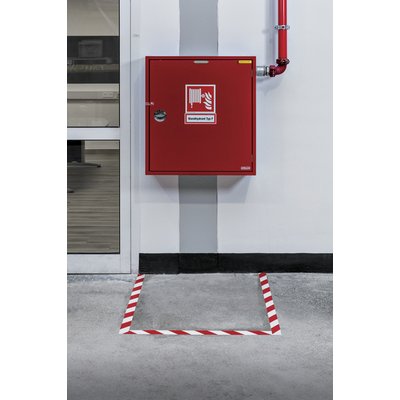 Vloermarkeringstape DURALINE 50mmx30m rood-wit