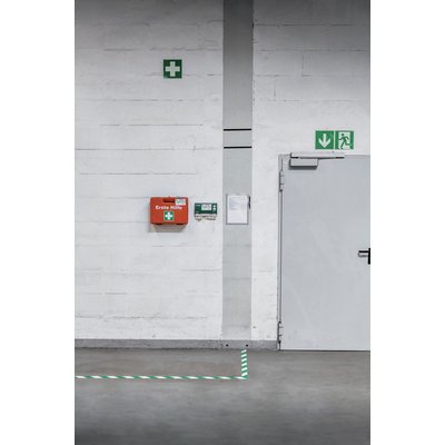Vloermarkeringstape DURALINE 50mmx30m groen-wit