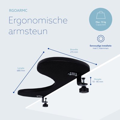 Armsteun R-Go Ergonomisch Zwart