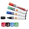 Whiteboardmarker Nobo Liquid ink schuin assorti 4mm 10stuks foto