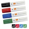 Whiteboardmarker Nobo Glide schuin assorti 10mm 4stuks foto