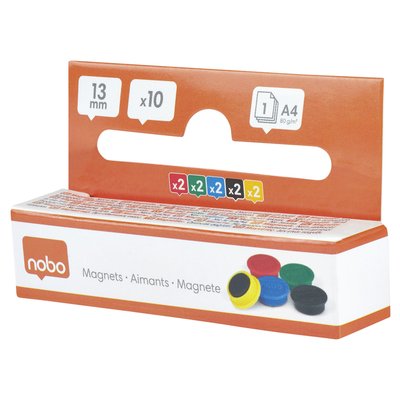 Aimant Nobo 13mm assorti 10 pièces