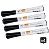 Marqueur tableau blanc Nobo Glide Fin 1mm noir 4 pièces Photo