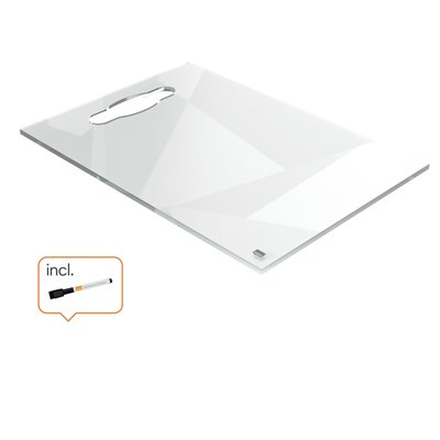 Mini tableau blanc portable Nobo A4 acrylique transparent