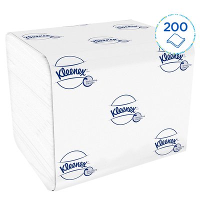 Toiletpapier Kleenex gevouwen 2-laags 110x186mm wit 8408