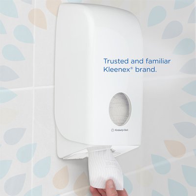 Toiletpapier Kleenex gevouwen 2-laags 110x186mm wit 8408