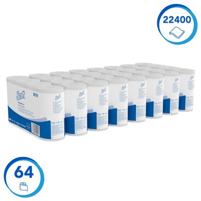 Toiletpapier Scott Essential 2-laags 350 vel wit 8519