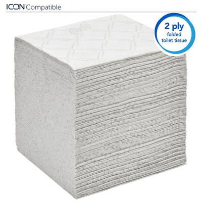 Toiletpapier Scott Control gevouwen 2-laags 110x186mm wit 8508