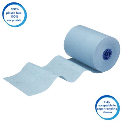 Handdoekrol Scott Essential Slimroll 1-laags 190m blauw 6696