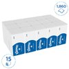 Handdoek Kleenex Ultra i-vouw 2-laags 215x318mm 15x124 vel wit 6778 foto