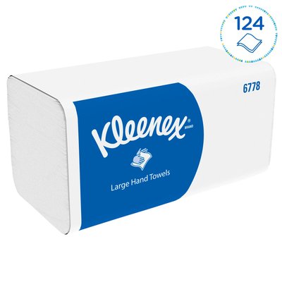Handdoek Kleenex Ultra i-vouw 2-laags 215x318mm 15x124 vel wit 6778