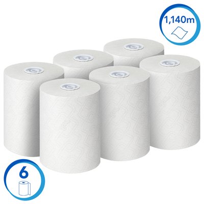 Handdoekrol Scott Essential Slimroll 1-laags 190m wit 6695