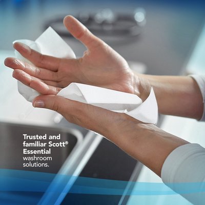 Handdoekrol Scott Essential Slimroll 1-laags 190m wit 6695