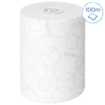 Handdoekrol Kleenex Ultra Slimroll 2-laags 100m wit 6781
