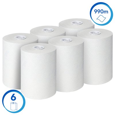 Handdoekrol Scott Control Slimroll 1-laags 165m wit 6623