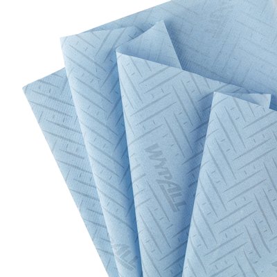 Poetspapier WypAll L10 1-laags 800 vel blauw 7255