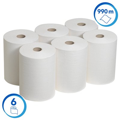 Handdoekrol Scott Control Slimroll 1-laags 165m wit 6657