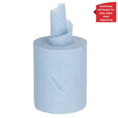 Poetspapier WypAll L10 1-laags 430 vel blauw 6223