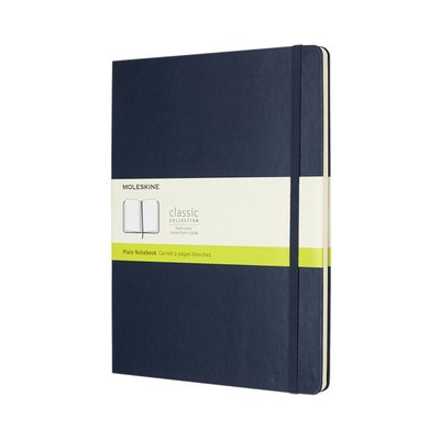 Carnet Moleskine XL 190x250mm uni couverture rigide bleu saphir