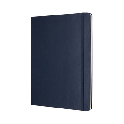 Carnet Moleskine XL 190x250mm uni couverture rigide bleu saphir