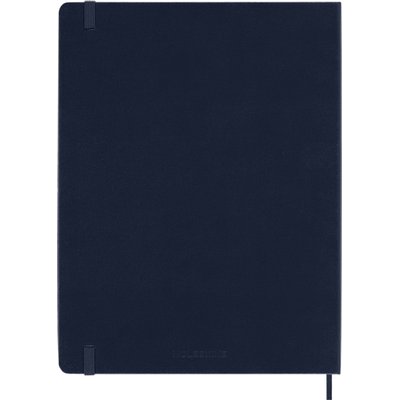Carnet Moleskine XL 190x250mm uni couverture rigide bleu saphir