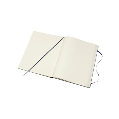 Carnet Moleskine XL 190x250mm uni couverture rigide bleu saphir