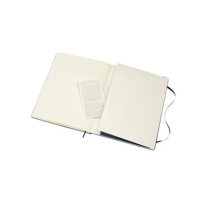 Carnet Moleskine XL 190x250mm uni couverture rigide bleu saphir