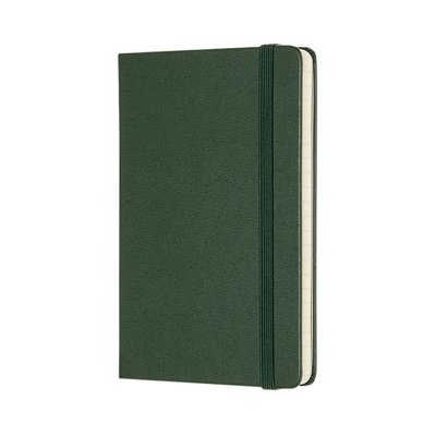 Carnet Moleskine Pocket 90x140mm ligné couverture rigide vert myrte