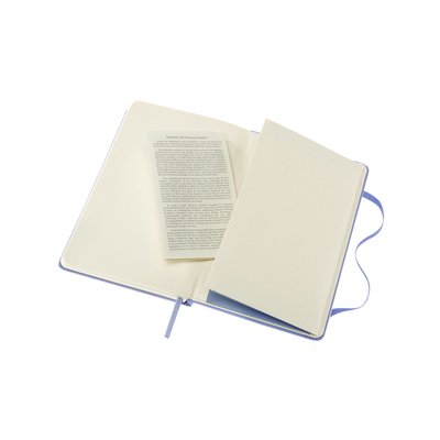 Notitieboek Moleskine pocket 90x140mm blanco hard cover hydrangea blue
