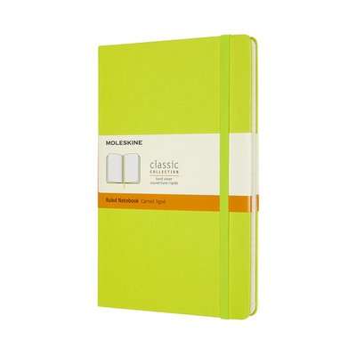 Carnet Moleskine large 130x210mm ligné couverture rigide vert citron