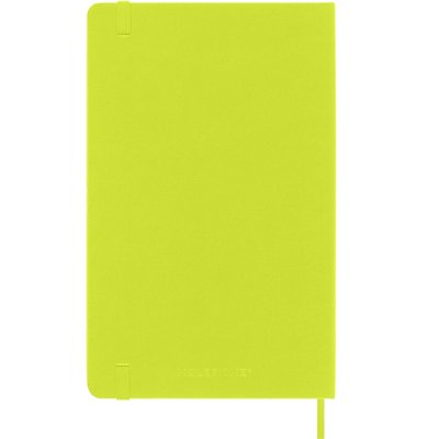 Carnet Moleskine large 130x210mm ligné couverture rigide vert citron