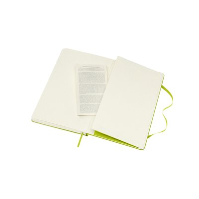 Carnet Moleskine large 130x210mm ligné couverture rigide vert citron